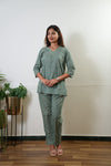Sage green pure cotton lounge sleep wear