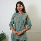Sage green pure cotton lounge sleep wear