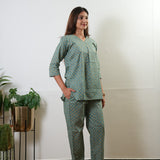Sage green pure cotton lounge sleep wear