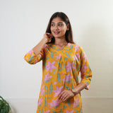 Mustard and pink pure cotton lounge sleep wear