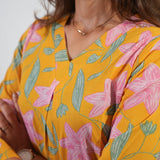 Mustard and pink pure cotton lounge sleep wear