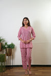 Pink zig zag pure cotton lounge sleep wear