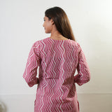 Pink zig zag pure cotton lounge sleep wear