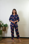 Royal blue daisies pure cotton lounge sleep wear