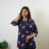 Royal blue daisies pure cotton lounge sleep wear