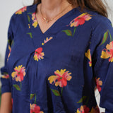 Royal blue daisies pure cotton lounge sleep wear