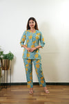 Sky blue pure cotton lounge sleep wear