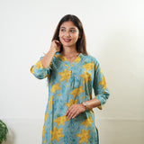 Sky blue pure cotton lounge sleep wear