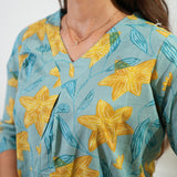 Sky blue pure cotton lounge sleep wear