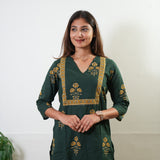 Forest green cotton co-ords set