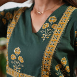 Forest green cotton co-ords set