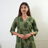 Green tie and dye cotton co-ords set