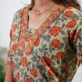 Tangerine cotton co-ords set