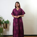 Magenta maple cotton kaftan