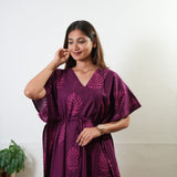 Magenta maple cotton kaftan