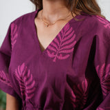 Magenta maple cotton kaftan