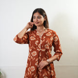 Tangerine maternity nursing cotton top