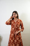 Tangerine maternity nursing cotton top