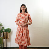 Rust orange tie and dye maternity nursing cotton top