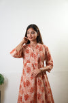 Rust orange tie and dye maternity nursing cotton top