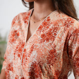 Rust orange tie and dye maternity nursing cotton top