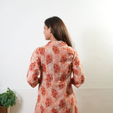 Rust orange tie and dye maternity nursing cotton top