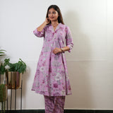 Lilac maternity nursing cotton top
