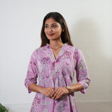 Lilac maternity nursing cotton top