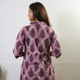 Magenta tie and dye maternity nursing cotton co-ords set