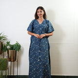 Sapphire cotton kaftan