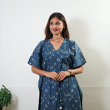 Sapphire cotton kaftan