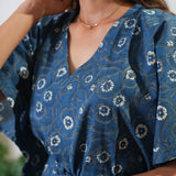 Sapphire cotton kaftan