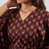 Dark chocolate cotton kaftan