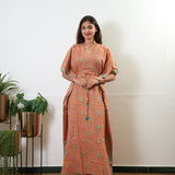 Peach paisley cotton kaftan