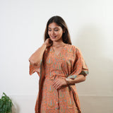 Peach paisley cotton kaftan