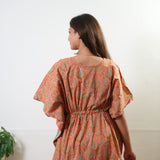 Peach paisley cotton kaftan
