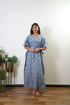 Azure cotton kaftan