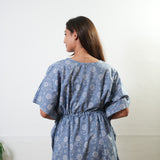 Azure cotton kaftan