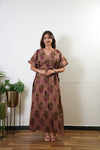 Onion pink tie and dye cotton kaftan