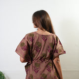 Onion pink tie and dye cotton kaftan