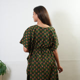 Olive and red cotton kaftan