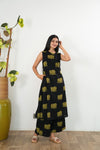 Yellow elephant cotton co-ords set (attached sleeves)