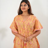 Butter paisley cotton kaftan