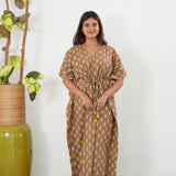 Chestnut cotton kaftan