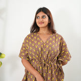 Chestnut cotton kaftan