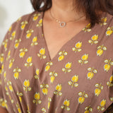 Chestnut cotton kaftan