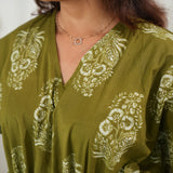 Khaki cotton kaftan