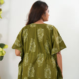 Khaki cotton kaftan