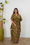 Pastel green cotton kaftan