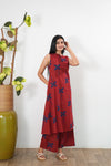 Cherry cotton co-ords set (attached sleeves)